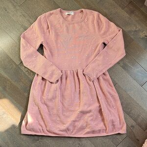 H&M Pink Polka Dot Knit Dress for Kids